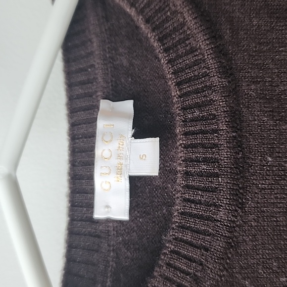 Gucci Houndstooth Stripe Wool Knit Sweater - Picture 3 of 7